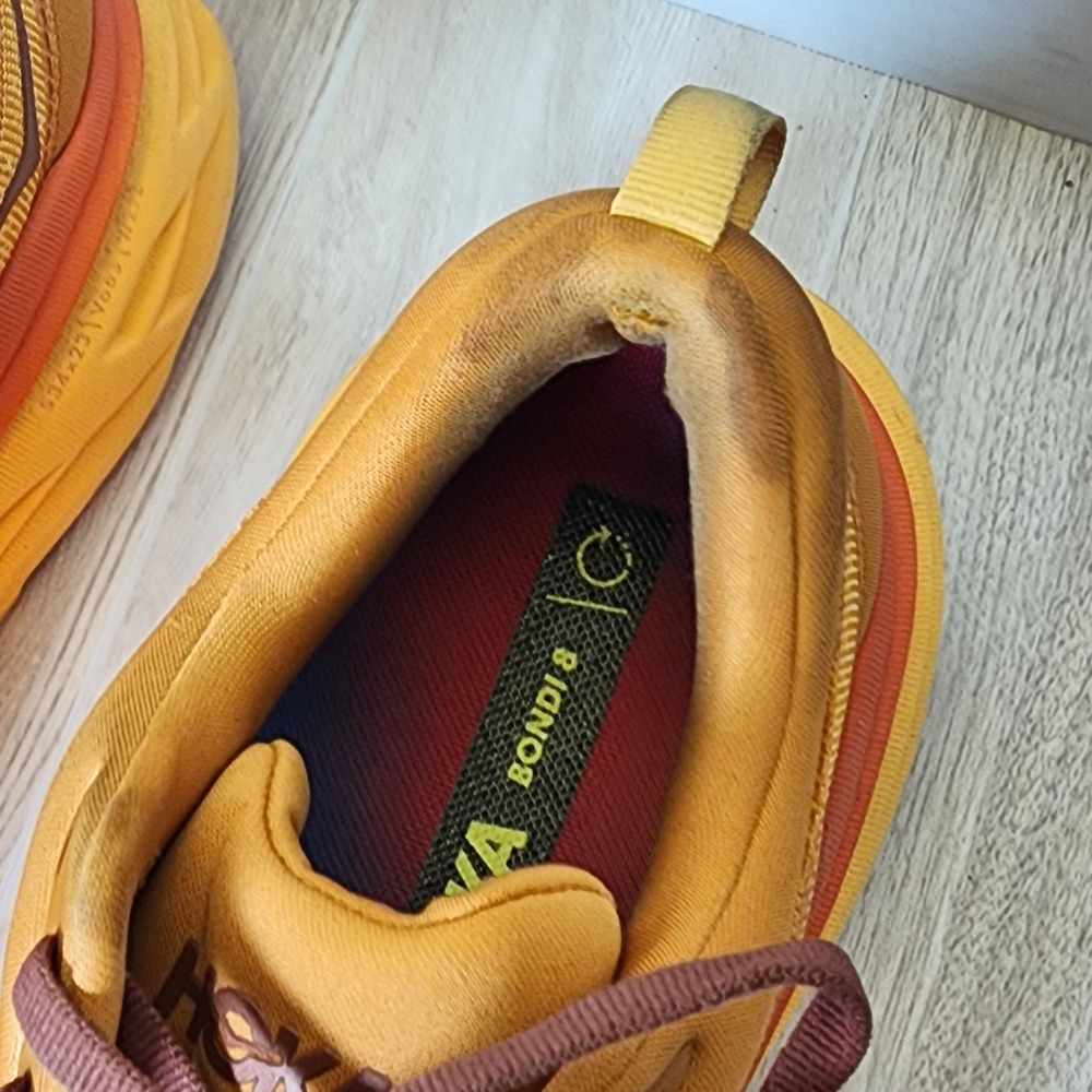 Hoka Womens W Bondi 8 Running Shoes size 9.5 Orange Sneakers (see pics) - Picture 6 of 15